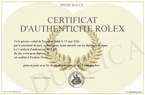 certificat authenticité rolex|rolex site officiel.